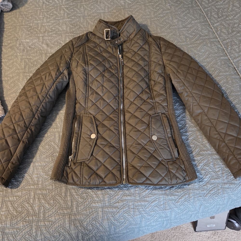 Urban Republic Quilted Utility Jacket in Brown